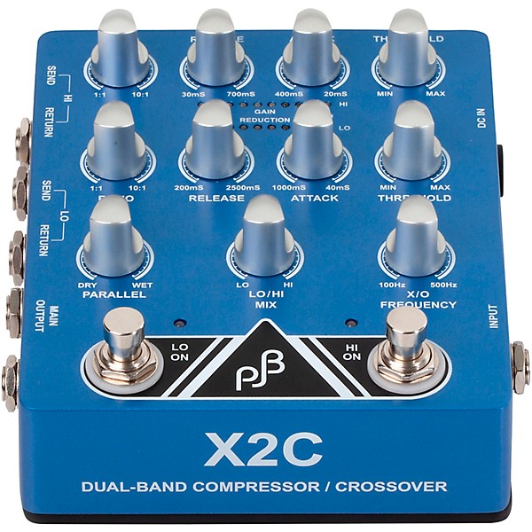 Phil Jones Bass X2C Dual Compressor and Effects Loop Crossover Pedal Blue