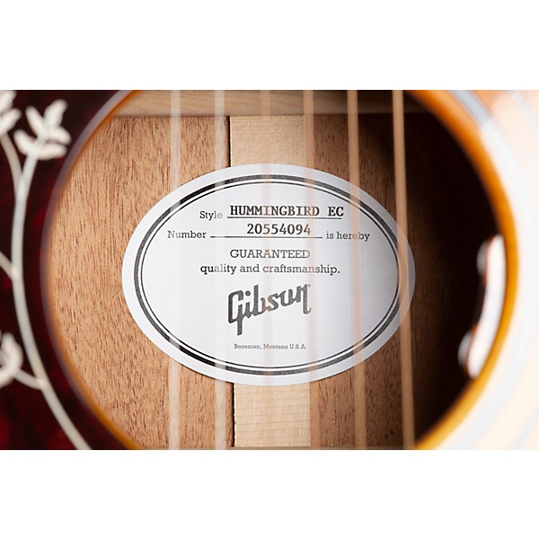 Gibson Hummingbird Standard EC Left-Handed Acoustic-Electric Guitar Heritage Cherry Sunburst