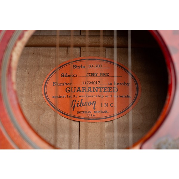 Gibson Jimmy Page Signature 1964 SJ-200 Collector's Edition Signed Acoustic Guitar Cherry Tea