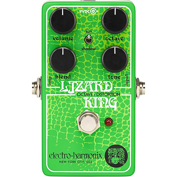 Electro-Harmonix Lizard King Octave Fuzz Effects Pedal Green