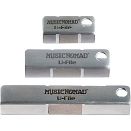 Music Nomad MN813 Diamond U-File for Leveling Single Guitar Frets 3-Pack (1.25", 2", 3")