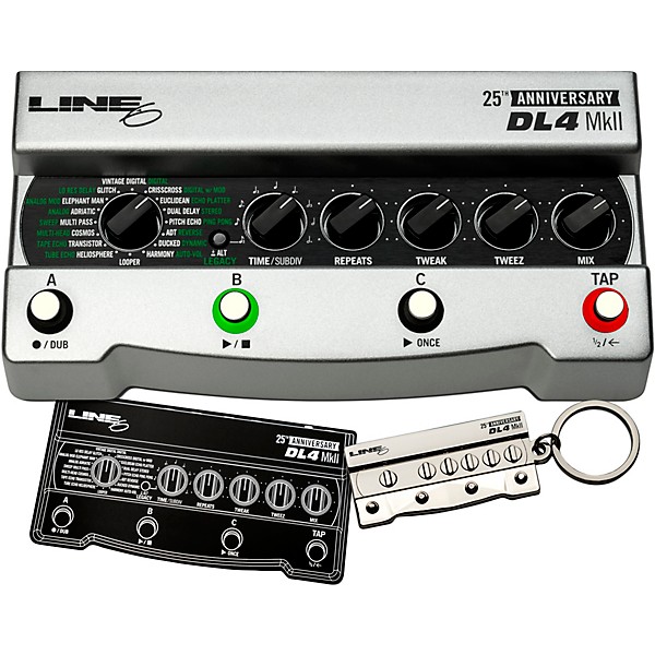 Line 6 DL4 MKII Silver Limited Edition 25th Anniversary Delay Guitar Effects Pedal