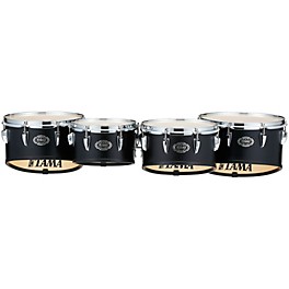 Tama Marching Fieldstar ... Tama Marching Fieldstar Marching Tenor Drums, Quad With Power Cut, Satin Black 10, 12, 13, 14 in.