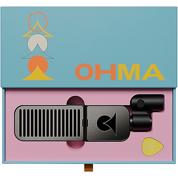 Ohma World Stripes Condenser Microphone Black & Stainless Steel