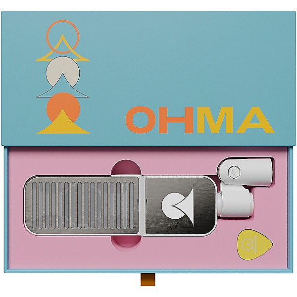 Ohma World Stripes Condenser Microphone White & Stainless Steel