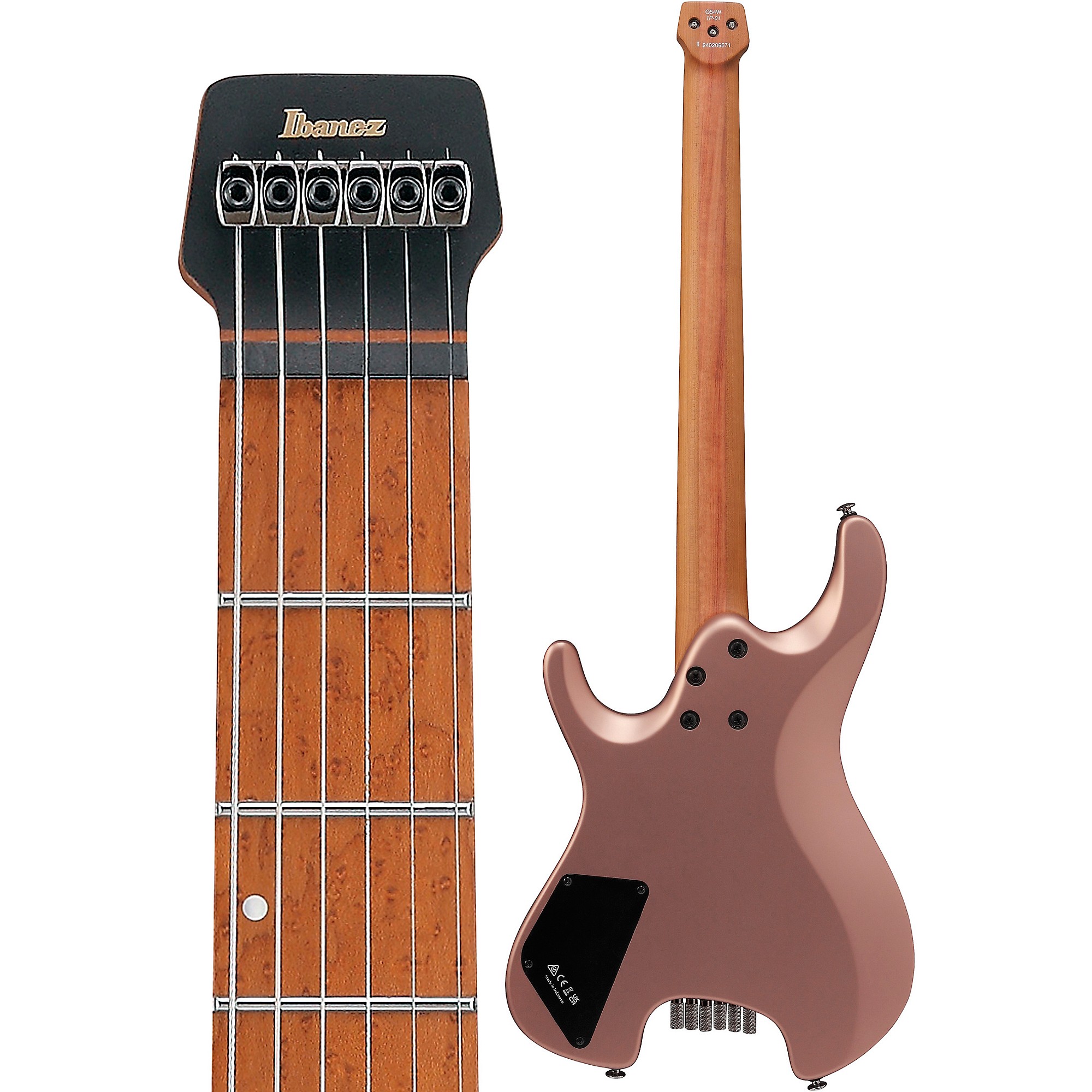 Ibanez Q54W Standard Headless Electric Guitar Copper Metallic