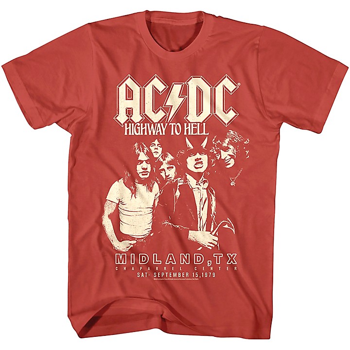 acdc dress shirt American Classics American Classics AC/DC Highway To Hell Texas Unisex T- Shirt Medium Pink