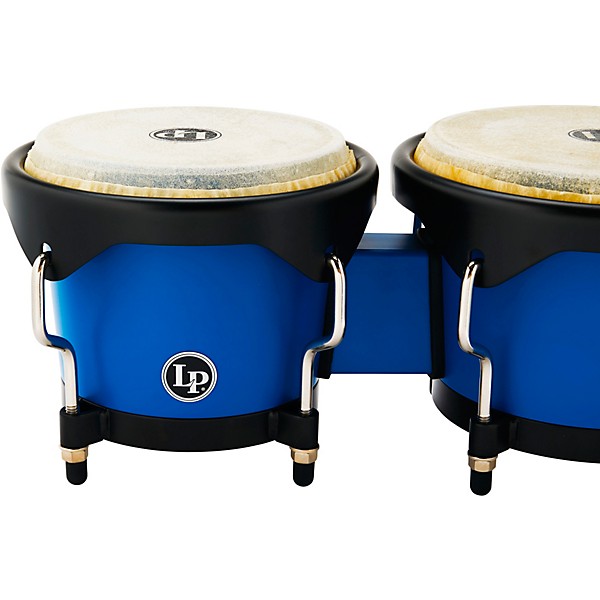 LP Latin Percussion Discovery Series Bongos 6-1/4" and 7-1/4" With FREE Carrying Bag Race Car Blue