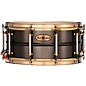 Pearl Sensitone Limited-Edition Nickel-Plated Black Brass Snare Drum With Gold-Plated SuperHoop II Triple-Flanged Hoops 14 x 6.5 in. thumbnail