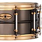 Pearl Sensitone Limited-Edition Nickel-Plated Black Brass Snare Drum With Gold-Plated SuperHoop II Triple-Flanged Hoops 14...