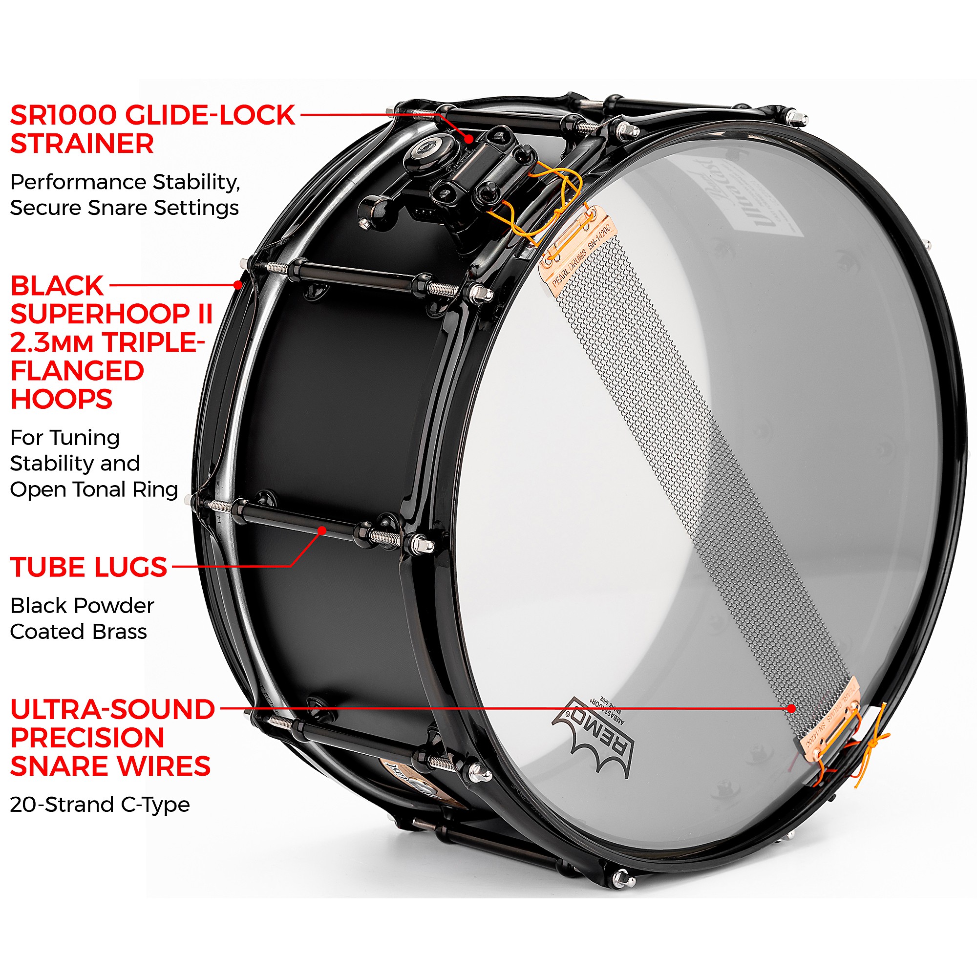 Pearl Ultracast Aluminum Snare Drum - 5 inch x 14 inch