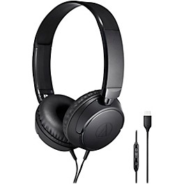 Audio-Technica ATH-S120C USB-C On-Ear Headphones Black Audio-Technica ATH-S120C USB-C On-Ear Headphones Black