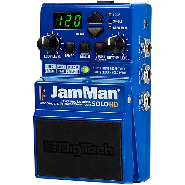 DigiTech JamMan Solo HD Stereo Looper Effects Pedal Blue