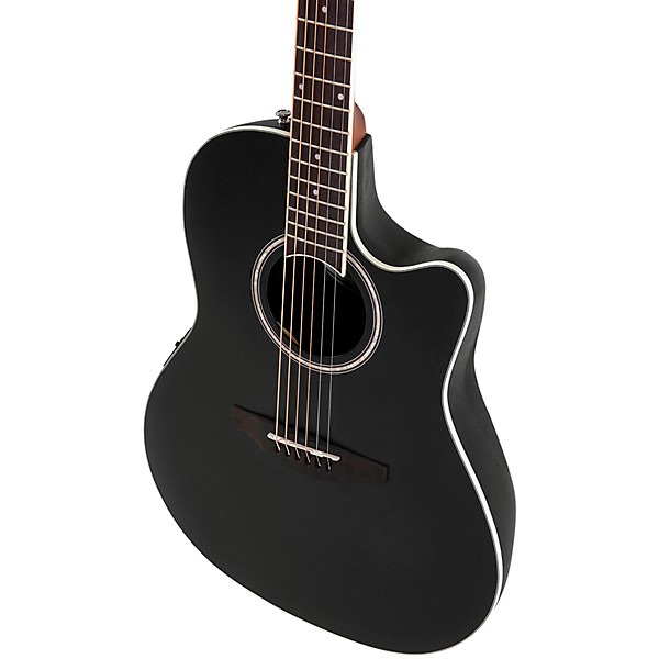 Applause AB28-5S Traditional Series Super Shallow Acoustic-Electric Guitar Black