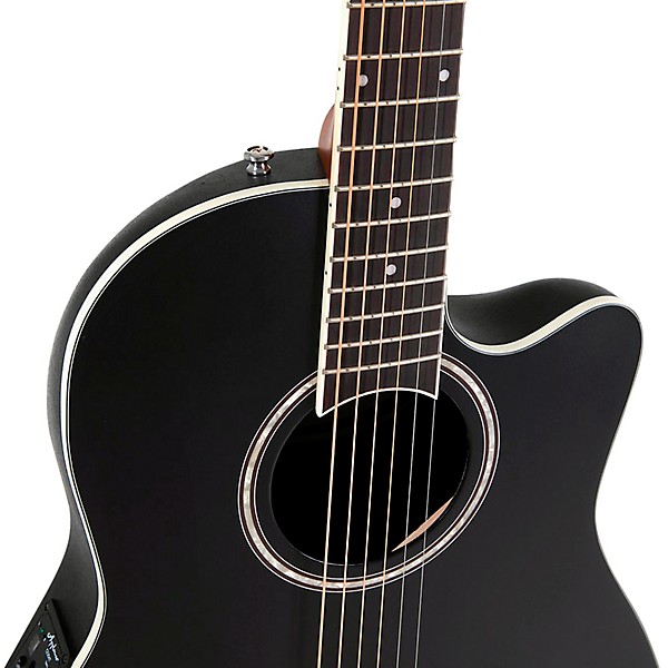 Applause AB28-5S Traditional Series Super Shallow Acoustic-Electric Guitar Black