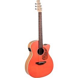 Applause AEO-69 Jump Series OM Acoustic-Electric Guitar Peach