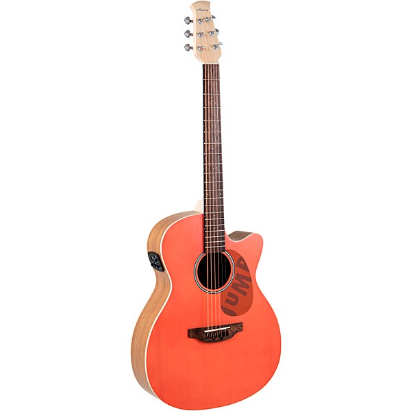 Applause AEO-69 Jump Series OM Acoustic-Electric Guitar Peach