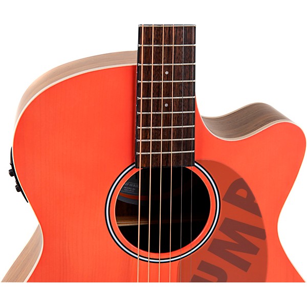 Applause AEO-69 Jump Series OM Acoustic-Electric Guitar Peach