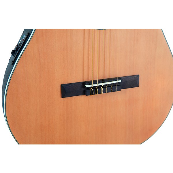 Applause AB24CC-4S Traditional Series Mid-Depth Cedar Nylon-String Classical Acoustic-Electric Guitar Natural