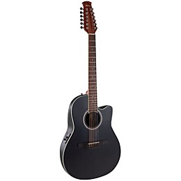 Applause AB2412-5S Traditional Series Mid Depth 12-String Acoustic-Electric Guitar Black