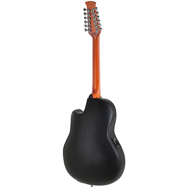 Applause AB2412-5S Traditional Series Mid Depth 12-String Acoustic-Electric Guitar Black