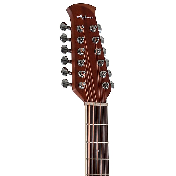 Applause AB2412-5S Traditional Series Mid Depth 12-String Acoustic-Electric Guitar Black