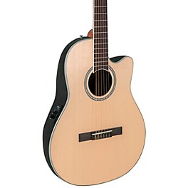 Applause AB24CS-4S Traditional Series Mid-Depth Spruce Nylon-String Classical Acoustic-Electric Guitar Natural