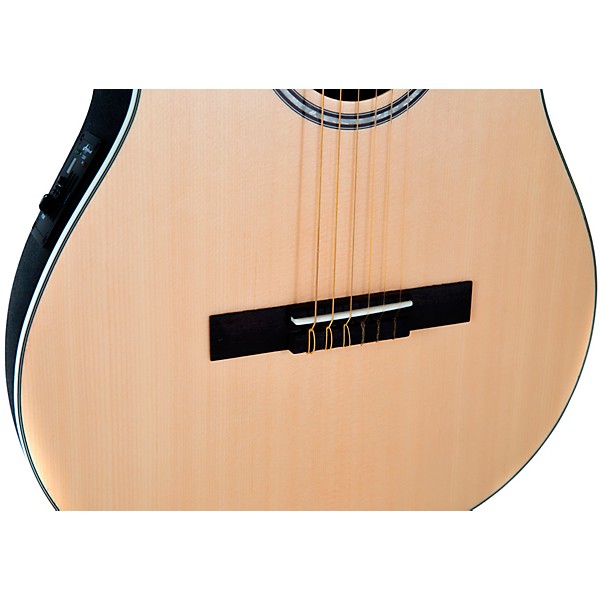 Applause AB24CS-4S Traditional Series Mid-Depth Spruce Nylon-String Classical Acoustic-Electric Guitar Natural