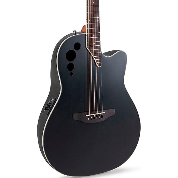 Applause AE44 Traditional Series Mid-Depth Acoustic-Electric Guitar Black