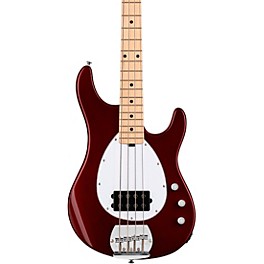 Sterling by Music Man SB4 4-String Electric Bass G... Sterling by Music Man SB4 4-String Electric Bass Guitar Candy Apple Red