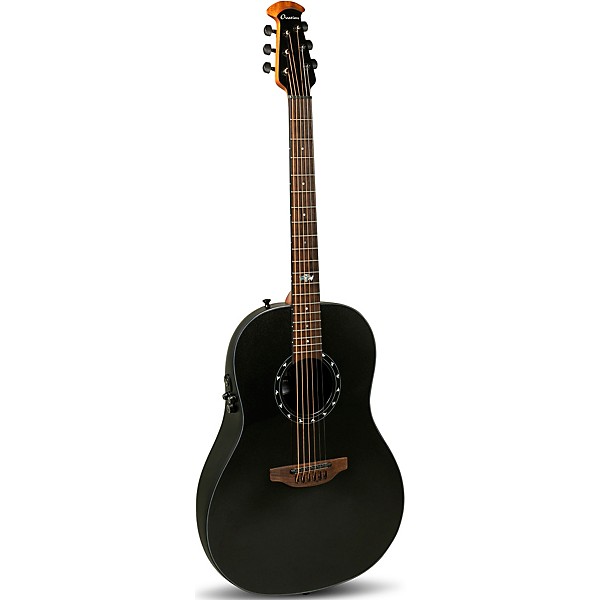 Ovation 1516 Ultra Series Mid-Depth Acoustic-Electric Guitar Pitch Black