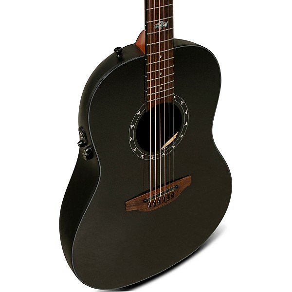 Ovation 1516 Ultra Series Mid-Depth Acoustic-Electric Guitar Pitch Black