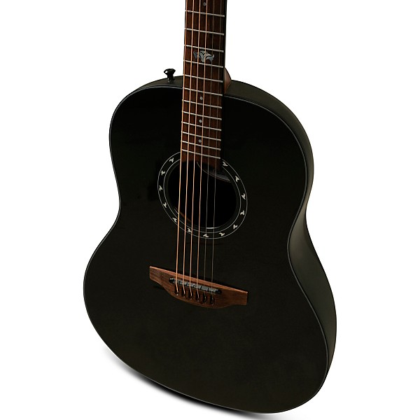 Ovation 1516 Ultra Series Mid-Depth Acoustic-Electric Guitar Pitch Black