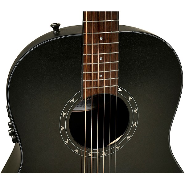 Ovation 1516 Ultra Series Mid-Depth Acoustic-Electric Guitar Pitch Black