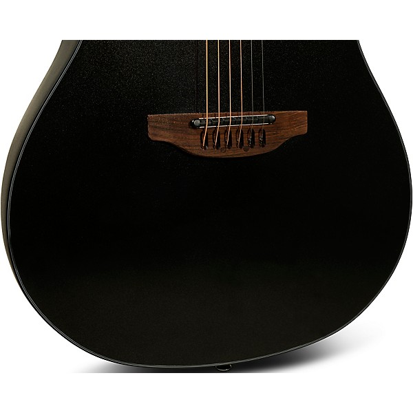 Ovation 1516 Ultra Series Mid-Depth Acoustic-Electric Guitar Pitch Black