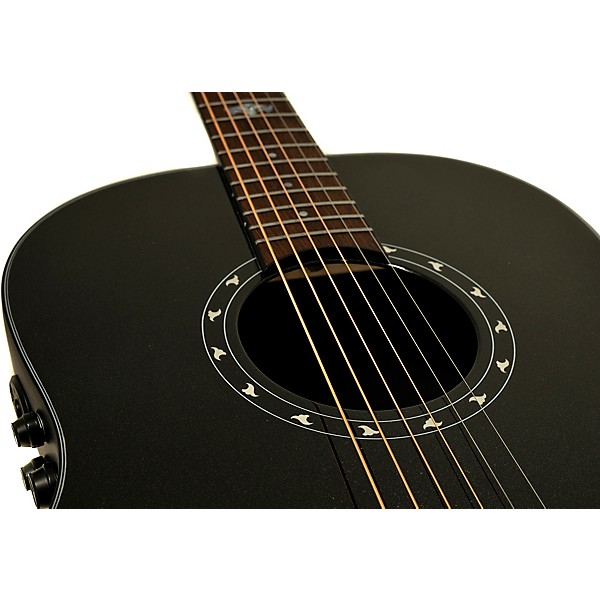 Ovation 1516 Ultra Series Mid-Depth Acoustic-Electric Guitar Pitch Black