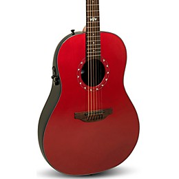 Ovation 1516 Ultra Series Mid-Depth Acoustic-Electric Guitar Vampira Red