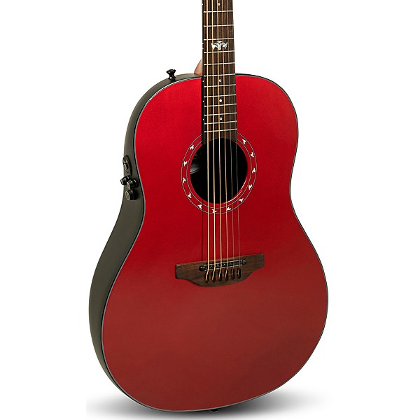 Ovation 1516 Ultra Series Mid-Depth Acoustic-Electric Guitar Vampira Red