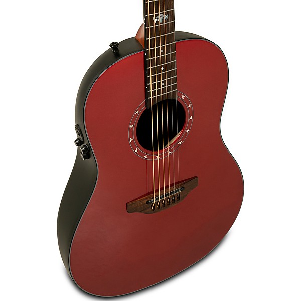 Ovation 1516 Ultra Series Mid-Depth Acoustic-Electric Guitar Vampira Red