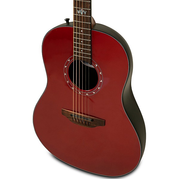 Ovation 1516 Ultra Series Mid-Depth Acoustic-Electric Guitar Vampira Red