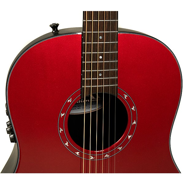 Ovation 1516 Ultra Series Mid-Depth Acoustic-Electric Guitar Vampira Red