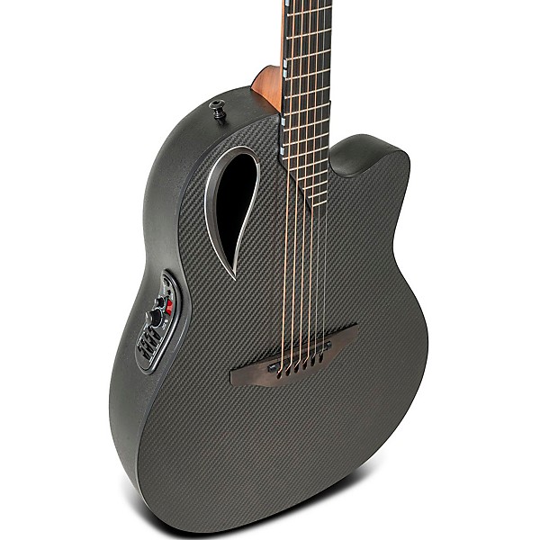 Ovation MD80-NWT-G Adamas Series Mid-Depth Contour Acoustic-Electric Guitar Natural Texture Woven Black