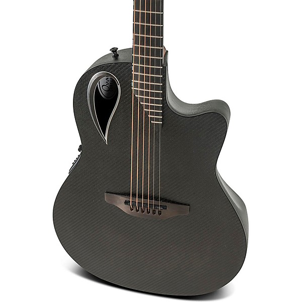 Ovation MD80-NWT-G Adamas Series Mid-Depth Contour Acoustic-Electric Guitar Natural Texture Woven Black