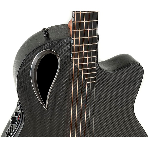 Ovation MD80-NWT-G Adamas Series Mid-Depth Contour Acoustic-Electric Guitar Natural Texture Woven Black