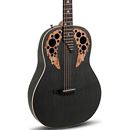 Ovation U581T-SPM-G Adamas Series Deep Contour Acoustic-Electric Guitar Black Satin Copper Metal Flake