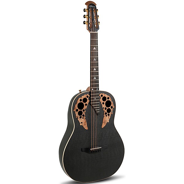 Ovation U581T-SPM-G Adamas Series Deep Contour Acoustic-Electric Guitar Black Satin Copper Metal Flake