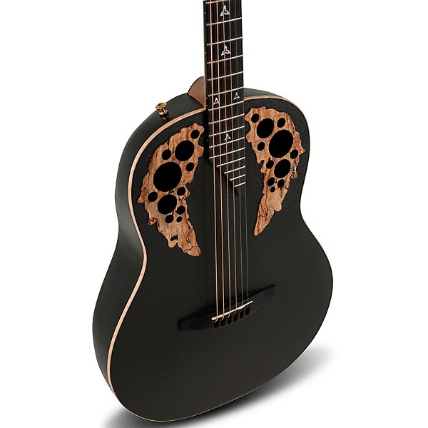 Ovation U581T-SPM-G Adamas Series Deep Contour Acoustic-Electric Guitar Black Satin Copper Metal Flake