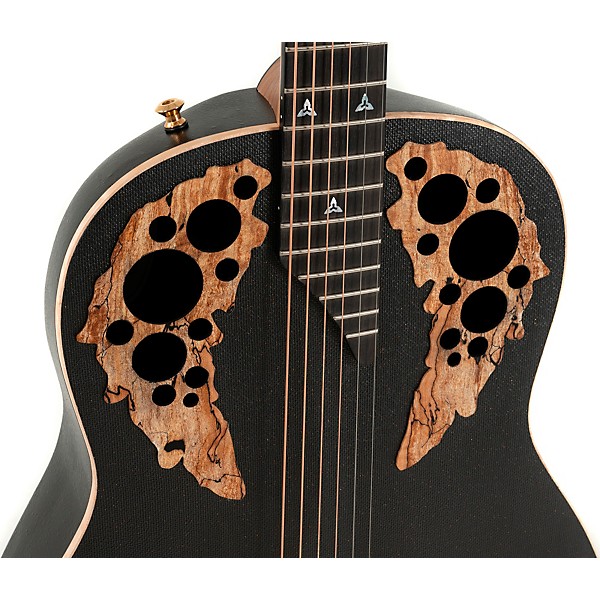 Ovation U581T-SPM-G Adamas Series Deep Contour Acoustic-Electric Guitar Black Satin Copper Metal Flake