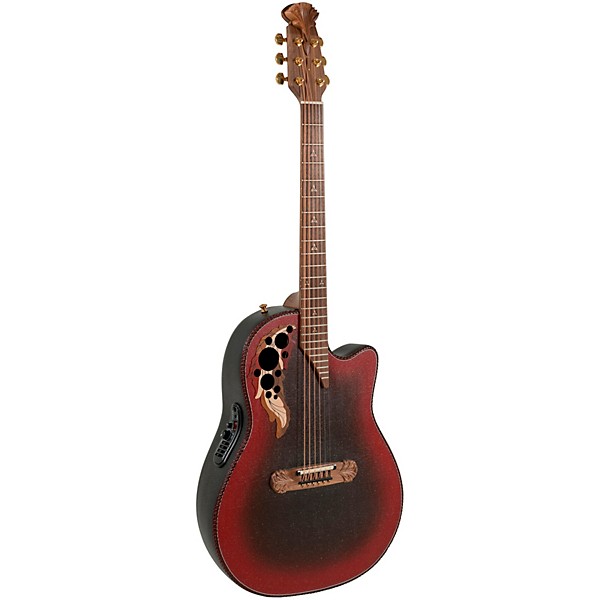 Ovation 2087GT Adamas Series Deep Contour Acoustic-Electric Guitar Reverse Red Burst