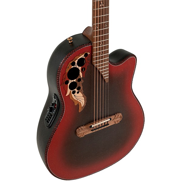 Ovation 2087GT Adamas Series Deep Contour Acoustic-Electric Guitar Reverse Red Burst